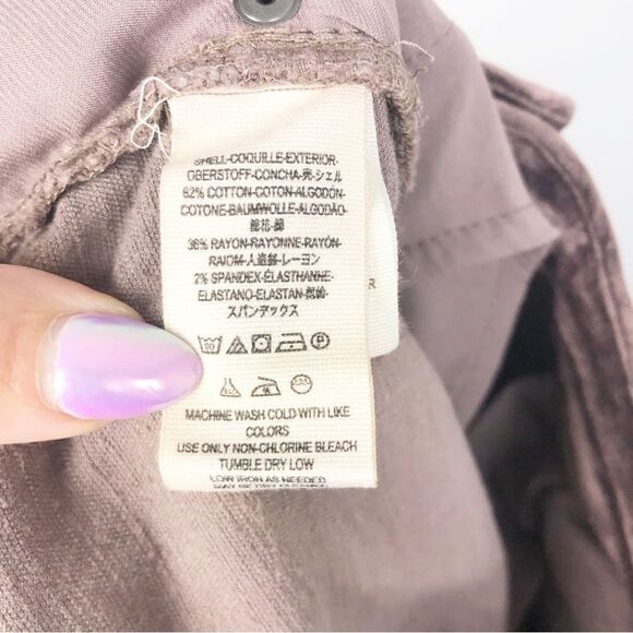 FREE PEOPLE | Velvet Cropped Flare Pants in Taupe Purple Women’s Size 28 (6) - Picture 11 of 12